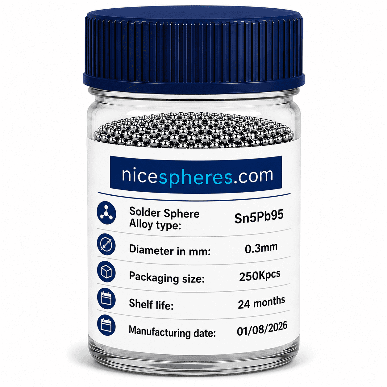 Sn5Pb95 Solder Spheres