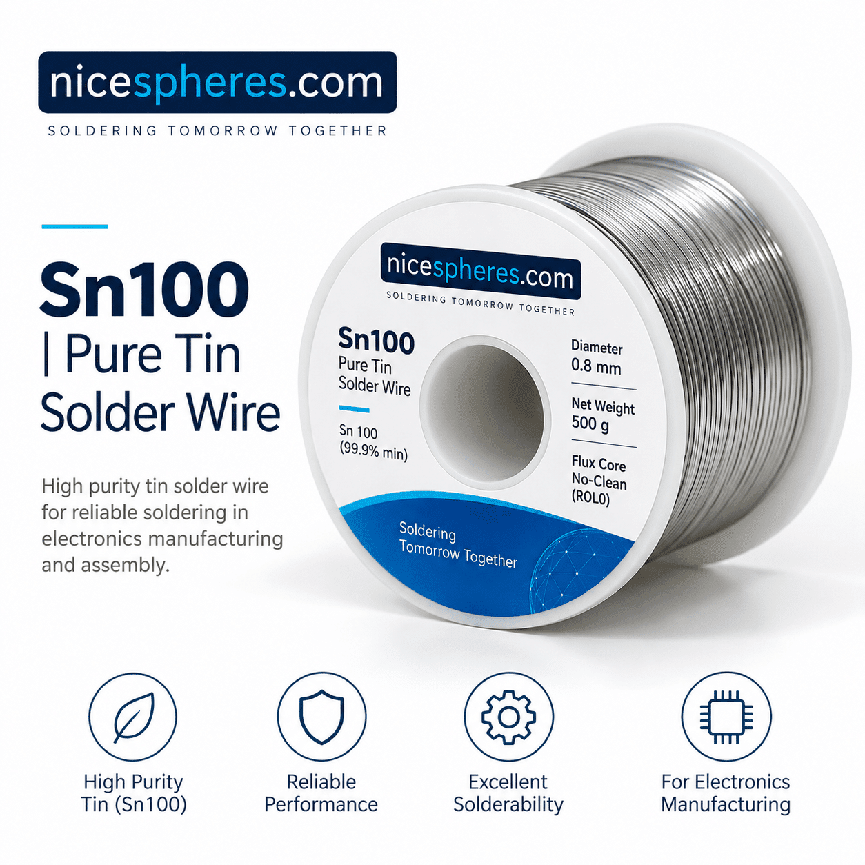Sn100 | Pure Tin Solder Wire