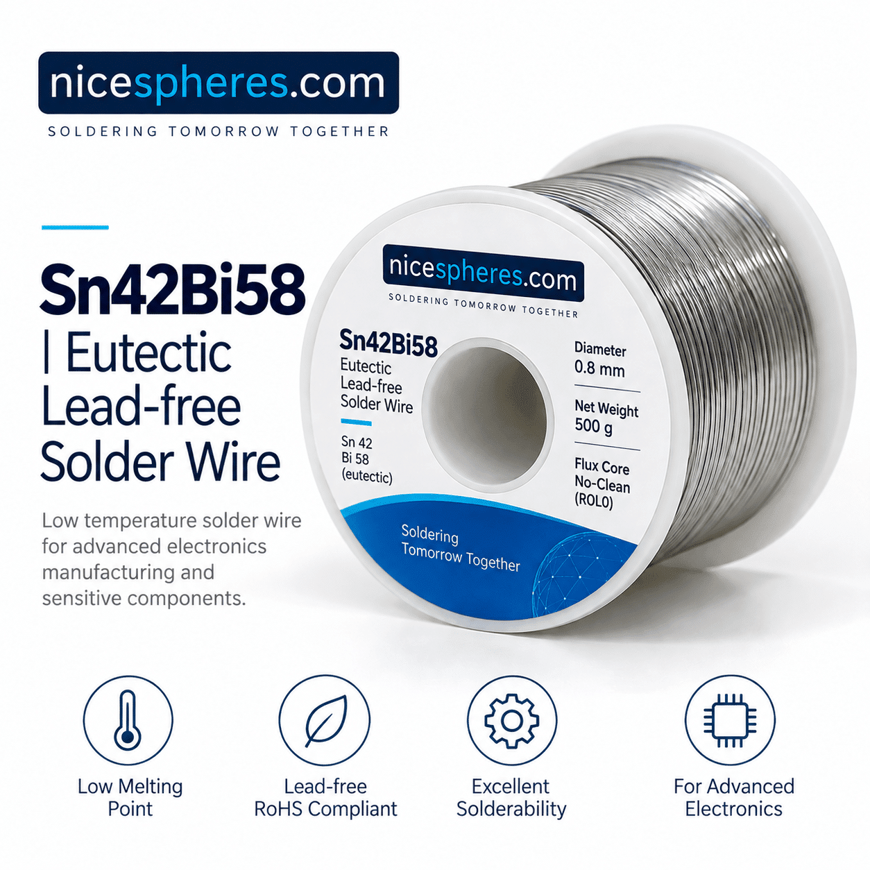 Sn42Bi58 | Eutectic Lead-free Solder Wire